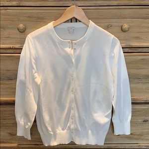 J Crew Cream Cardigan